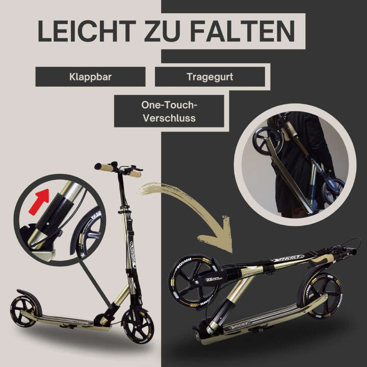 BEST SPORTING Cityroller Scooter 205 für Kinder und Erwachsene